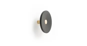 Fogas  Viefe ZOOT  gomb, 120mm, fa- alumínium, csiszolt sötét sárgaréz + fek 1.Kép