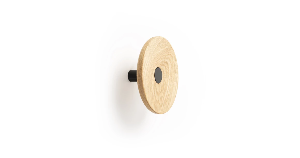 Fogas  Viefe ZOOT  gomb, 120mm, fa- alumínium, matt fekete + tölgy