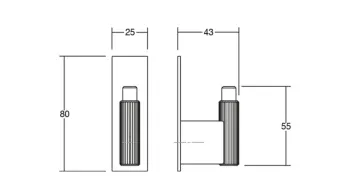 Fogas  Viefe ARPA PLATE alumínium, csiszolt fekete 3.Kép