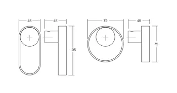 Fogas  Viefe ORBIT   45mm, fém, fekete + csiszolt arany 3.Kép