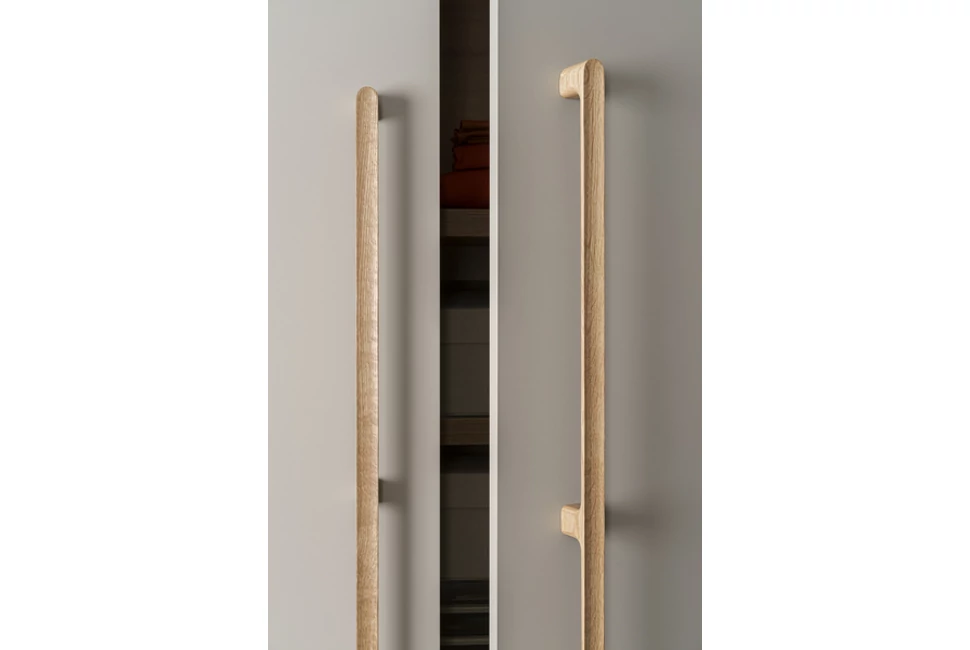 Fogantyú  Viefe LUV BIG frontról szerelhető 384 mm, fa tölgy nyers