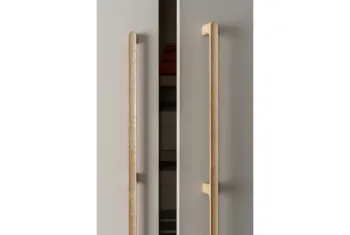 Fogantyú  Viefe LUV BIG frontról szerelhető 384 mm, fa tölgy nyers 1.Kép