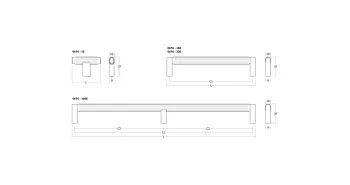 Fogantyú  Viefe BROOKLYN  160mm, alumínium fekete titán 2.Kép