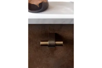 Fogantyú  Viefe CASEY gomb, alumínium, texturált metál barna- matt bronz 3.Kép