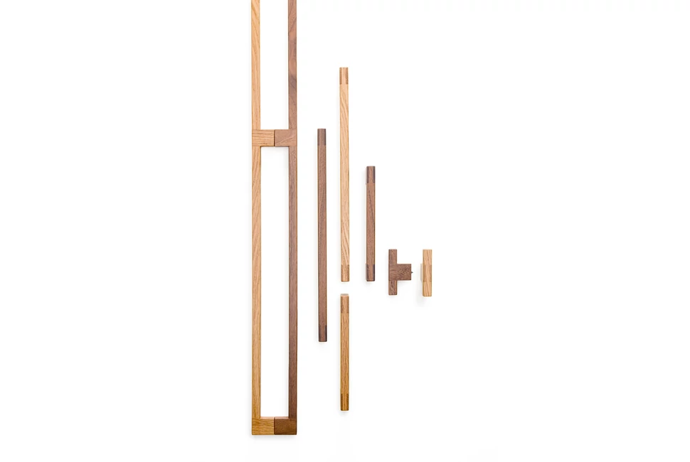 Fogantyú  Viefe HAKO BIG kétoldalról szerelhető 480/960mm, fa, dió