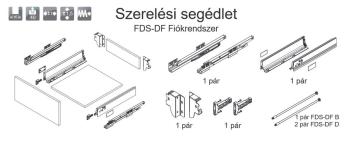 FDS-DF B DUPLAFALÚ FIÓKOLDAL 500mm MAGAS FEHÉR FÉM 4.Kép