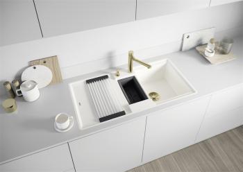 BLANCO ADIRA 6S-F Silgranit mosogatótál. fekete tart., excenterrel 2.Kép
