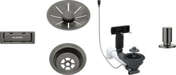 BLANCO lefolyó szett 1x3,5'' InFino satin dark steel excenterrel 1.Kép