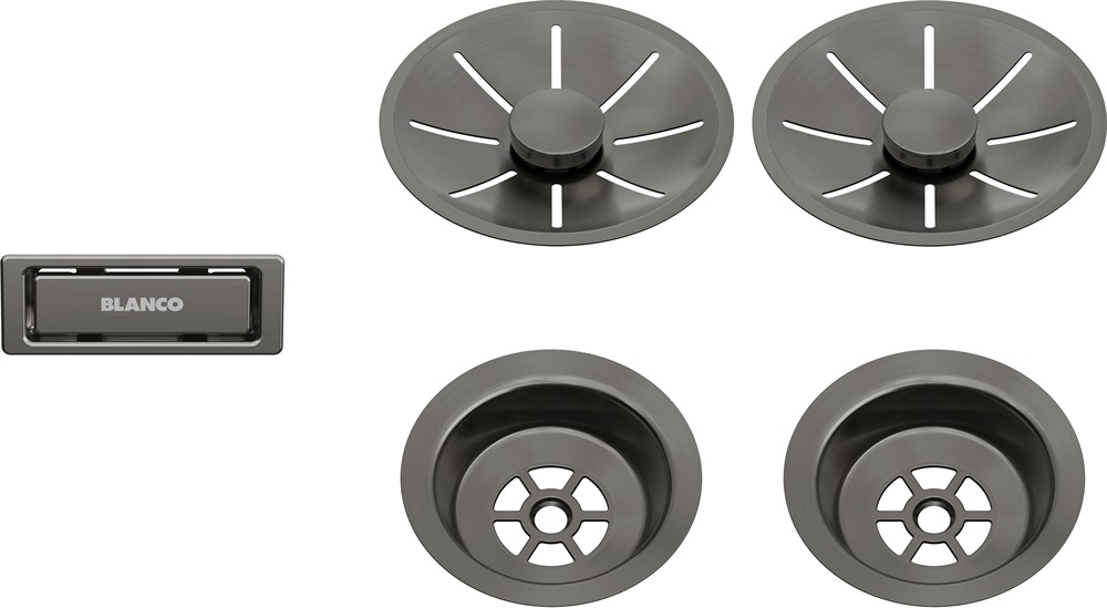 BLANCO InFino szett satin dark steel 2 medencéhez