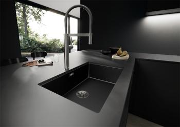 BLANCO CULINA-S II csaptelep kihúzható fejjel, satin dark steel, magasnyomású 2.Kép