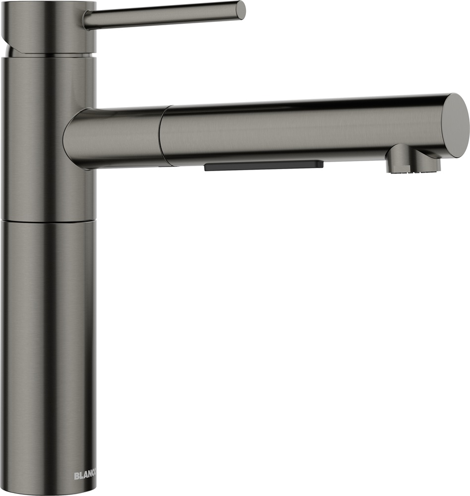 BLANCO ALTA-S II csaptelep kihúzható fejjel, satin dark steel, magasnyomású