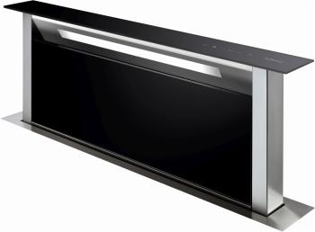 De Dietrich pultba süllyesz. páraelszívó 86 cm, inox/fekete üveg 1.Kép