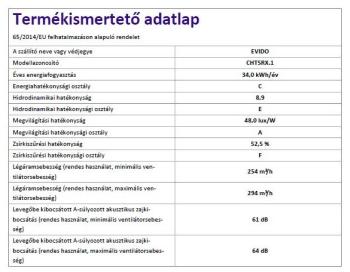 EVIDO SLIMBOX 50X teleszkópos páraelszívó, 50 cm, inox 2.Kép