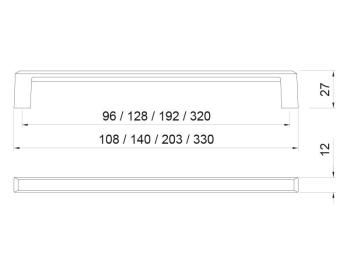 BÚTORFOGANTYÚ E111-128 MATT KRÓM 2.Kép