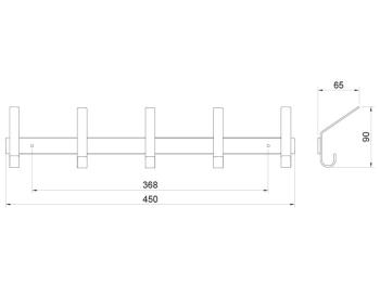 FOGASSOR E6091 5 DB AKASZTÓVAL MATT FEKETE 2.Kép