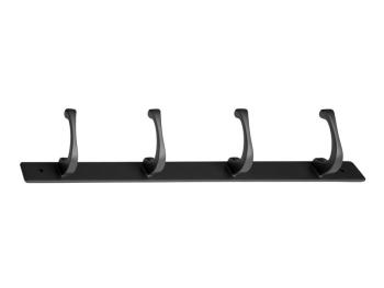 FOGASSOR E6057 4 DB AKASZTÓVAL  MATT FEKETE Kép