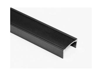 TOLÓAJTÓ BÚTORLAPHOZ ÉLPROFIL ´U´2, 3 m MATT FEKETE Kép