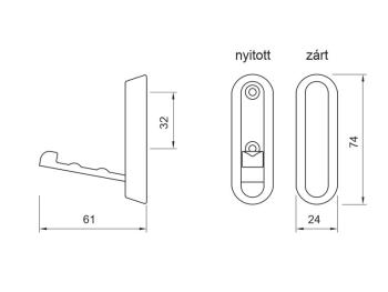 FOGAS E1047 LENYÍLÓ FEKETE 2.Kép