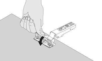 BLUM CLIP top BLUMOTION stand. pánt 110° félig ráütődő,INSERTA Nikkel 2.Kép