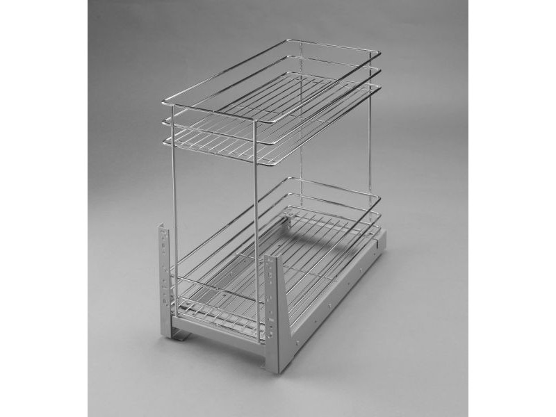 Teljes kihúzású fémrács 300 mm, KRÓM fenéklapra szerelhető