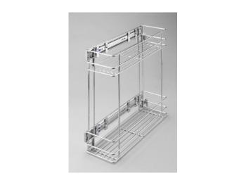 Teljes kihúzású fémrács 200/2 old. fékes króm Kép
