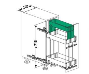 Kesseböhmer K-Line Base kiegészítő tálca antracit 2.Kép
