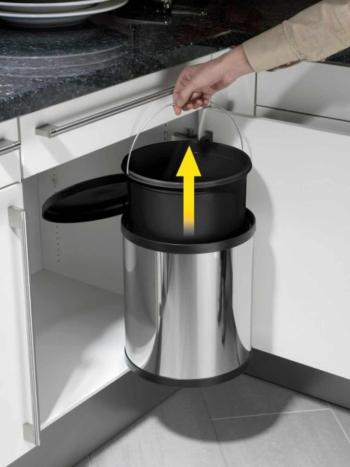 HAILO Compact-Box M ajtóra szerelhető szemetes fehér 3.Kép