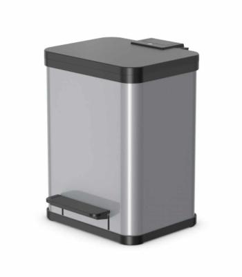 HAILO Öko duo Plus M pedálos szelektív hulladékgyüjtő szürke Kép