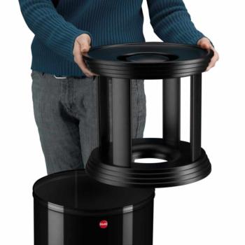 HAILO ProfiLine Safe Plus XL kombinált hulladékgyűjtő tűzzáró peremmel és hamutartóval fekete 2.Kép