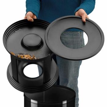 HAILO ProfiLine Safe Plus XL kombinált hulladékgyűjtő tűzzáró peremmel és hamutartóval fekete 3.Kép