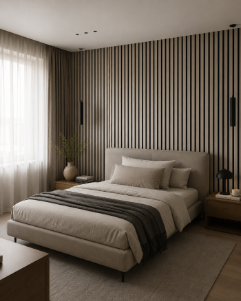 Akusztikus falpanel Hamvas Bükk 300x2800 mm Kép