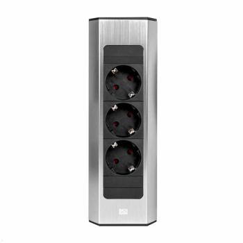 Bachmann CASIA2 Univerzális sarokdugalj 3x230V inox optika Kép