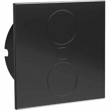 HKT Duplex Q dugalj 1x230V+1USB-A 2,1 A +1USB-C 3,4 A fekete elektromosan mozgatható fedéllel 2.Kép