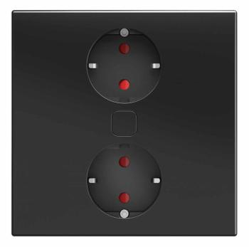 HKT Duplex Q dugalj 2x230V fekete elektromosan mozgatható fedéllel Kép