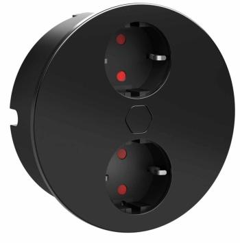 HKT Duplex Q dugalj 2x230V fekete  elektromosan mozgatható fedéllel  (kör alakú) Kép