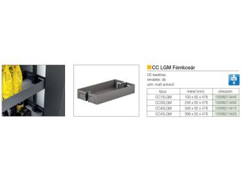 BELSŐ FÉMRÁCS LAMINA CC45LGM FÉMKOSÁR 396x478x82mm ANTRACIT 2.Kép