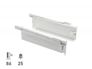 Fém fiókoldal 86/270 PREST fehér METALBOX Kép