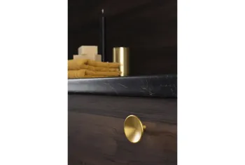 Fogantyú Viefe DISC gomb, D38, fém, csiszolt bronz 3.Kép