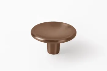 Fogantyú Viefe DISC gomb, D38, fém, csiszolt bronz Kép