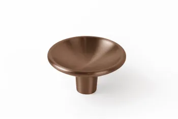Fogantyú Viefe DISC gomb, D50, fém, csiszolt bronz 1.Kép
