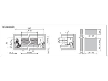 FDS DUPLAFALÚ FÉM FIÓKOLDAL FDS-CLASSIC  N 500mm H69 40kg FEHÉR 2.Kép