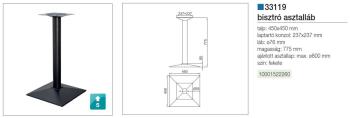 BISZTRÓ ASZTALLÁB 33119 BISZTRÓLÁB 775 mm, TALP: 450x450mm FEKETE 2.Kép