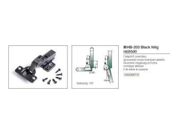 BÚTORPÁNT HB 203 BLACK CSILLAPÍTOTT FÉLIG RÁÜTŐDŐ +EXC.ALÁTÉT +6 FACSAVAR FEKETE NIKKEL 3.Kép
