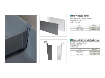 SLIM DUPLAFALÚ FIÓKOLDAL DF-B/DF-C FIÓKRENDEZŐ PANEL RÖGZÍTŐVÉG H=105mm FEHÉR 2.Kép