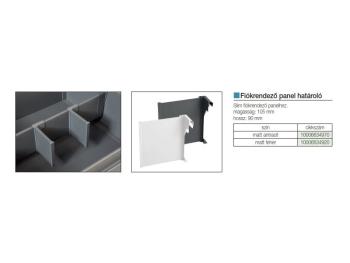 SLIM DUPLAFALÚ FIÓKOLDAL DF-B/DF-C  FIÓKRENDEZŐ PANEL HATÁROLÓ H=105mm, 90mm ANTRACIT 2.Kép