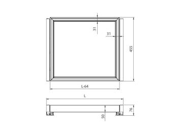 HOME BOX KOSÁRTARTÓ KERET CSILLAPÍTOTT FIÓKCSÚSZÓVAL+ TAKARÓVAL 600MM, ACÉLSZÜRKE 3.Kép