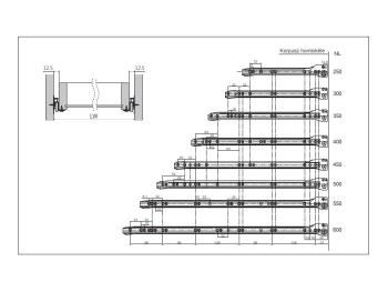 GÖRGŐS FIÓKCSÚSZÓ 02101 PLUS 250 mm Fehér 2.Kép