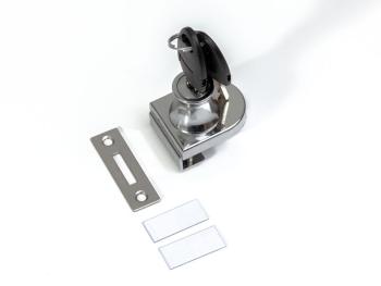 BÚTORZÁR HB LOCKS HB-11  SZIMPLA ÜVEGAJTÓZÁR KRÓM 1.Kép