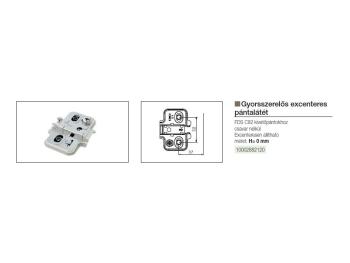 PÁNTALÁTÉT FDS C82 KLIPPES EXCENT., 0mm FACSAVARRAL NIKKEL 2.Kép