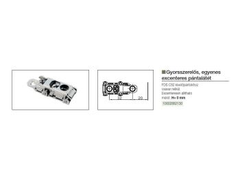PÁNTALÁTÉT FDS C82 KLIPPES EGYENES EXCEN EXCENTERES, 0 mm CSAVAR NÉLKÜL NIKKEL 2.Kép